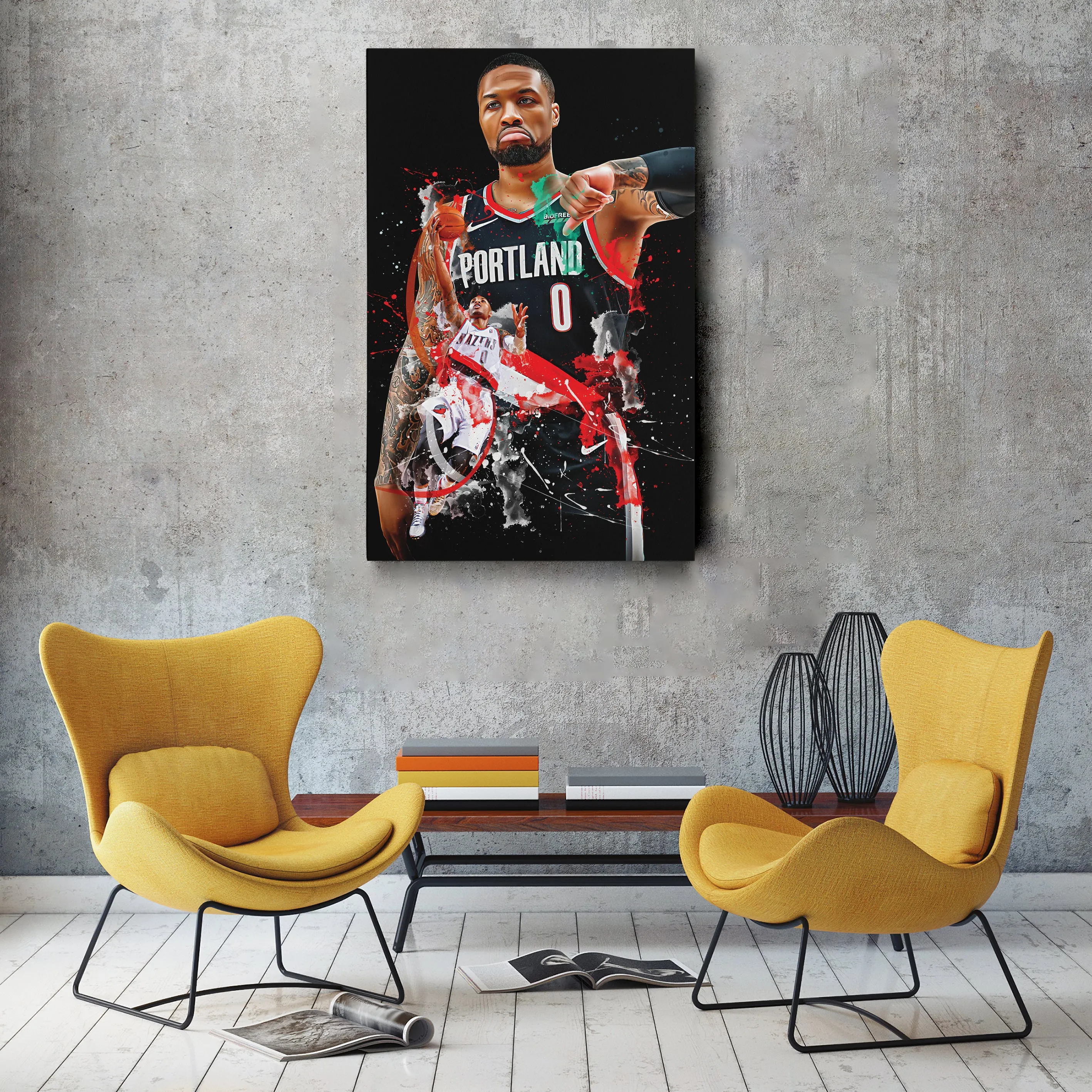 Damian Lillard Blazers Canvas Print | Portland Basketball Wall Art