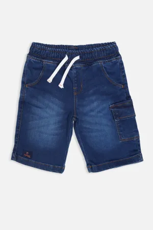 DARK BLUE - BOY'S DENIM SHORTS