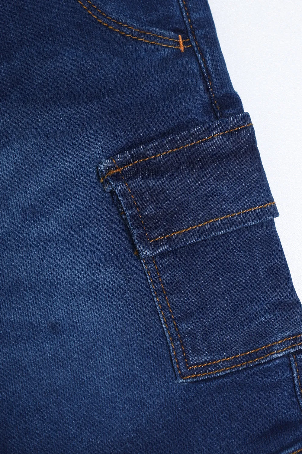 DARK BLUE - BOY'S DENIM SHORTS