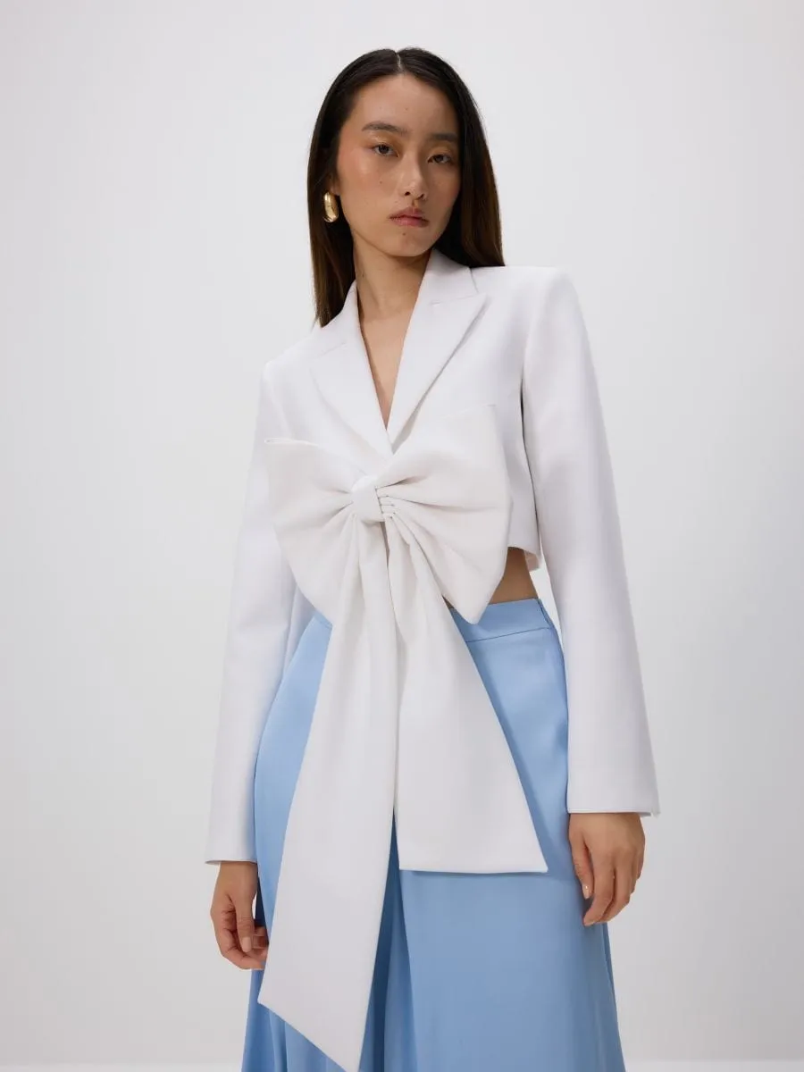 Decorative bow blazer