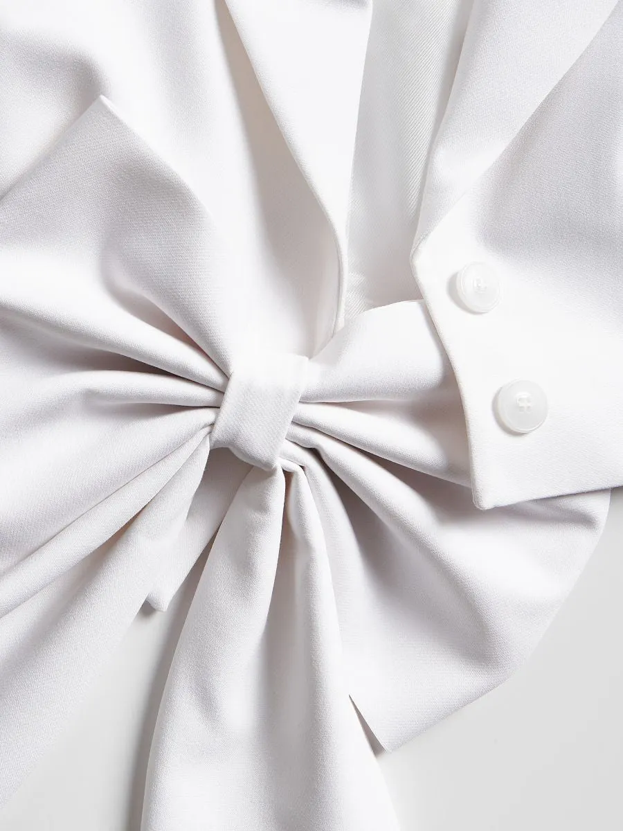 Decorative bow blazer