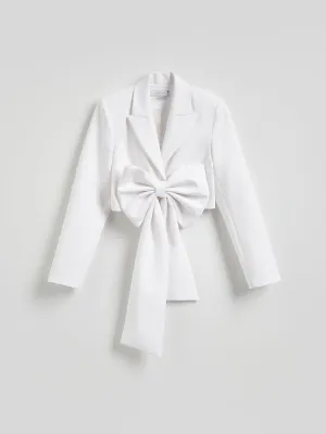 Decorative bow blazer