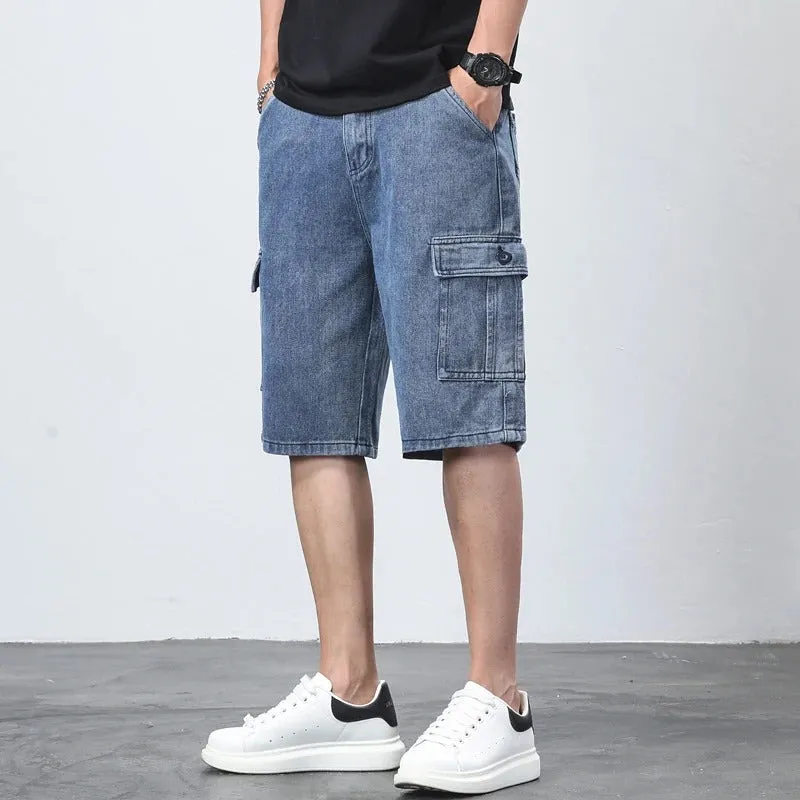 Denim Cargo Shorts