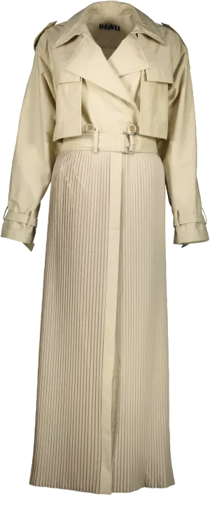 DETACHABLE LIGHT WEIGHT LONG TRENCH COAT