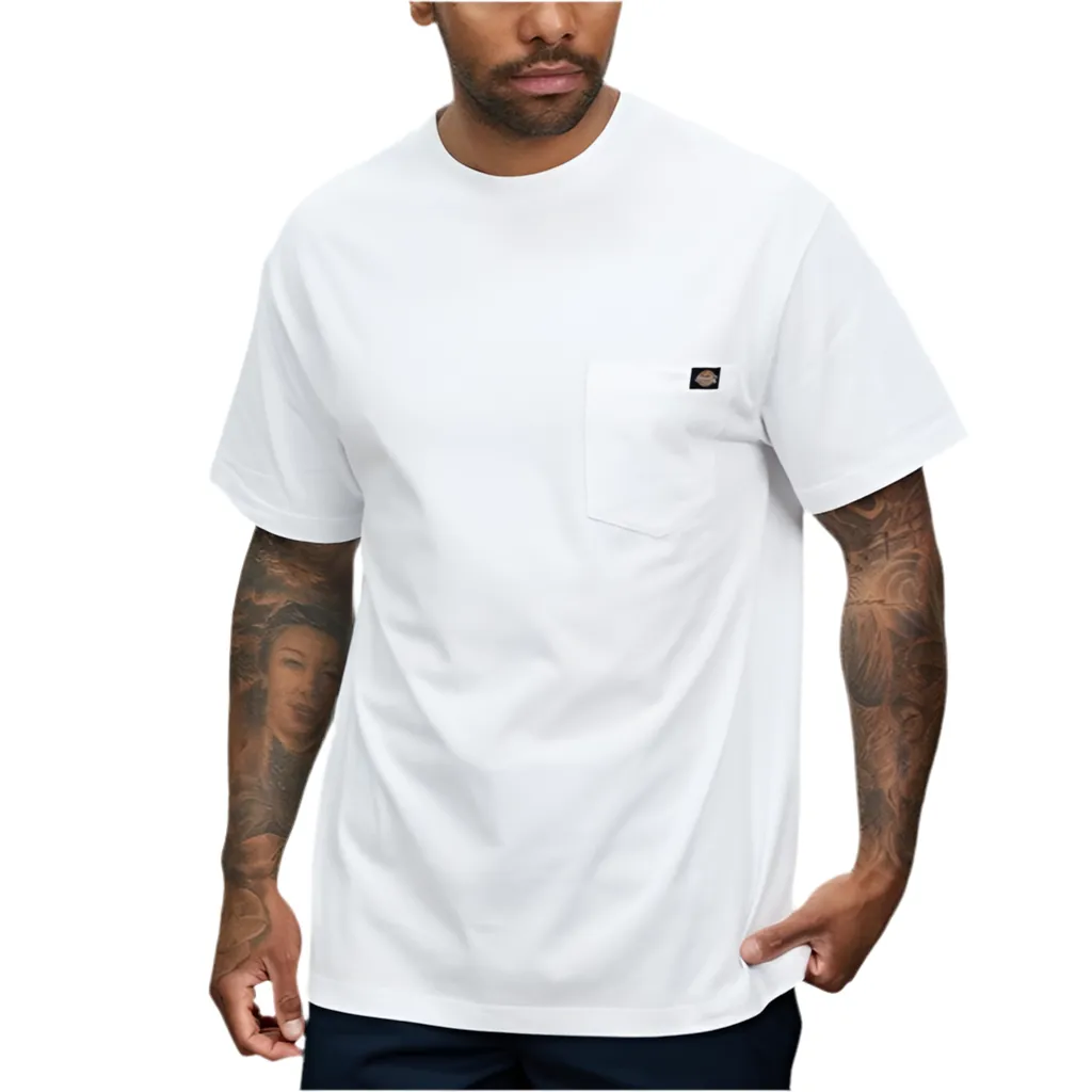 DICKIES HEAVY WEIGHT POCKET TEE WHITE
