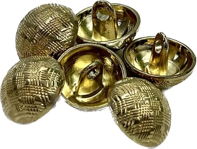 Dome Diamond-Pattern Shank Metal Buttons for Shirt & Kurta
