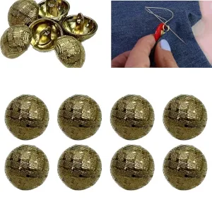 Dome Diamond-Pattern Shank Metal Buttons for Shirt & Kurta