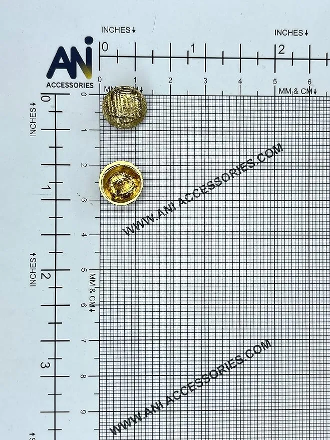 Dome Diamond-Pattern Shank Metal Buttons for Shirt & Kurta