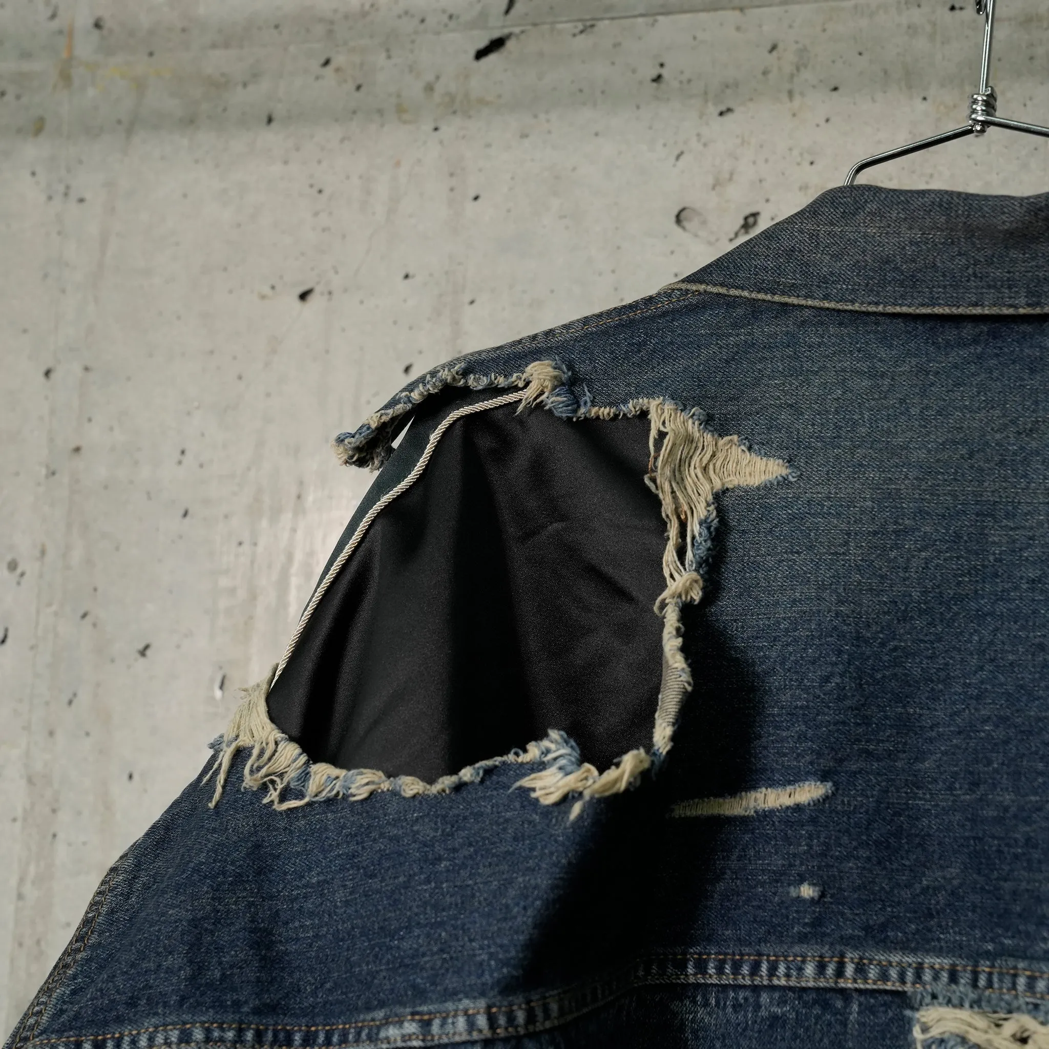 DOUBLE LAYERED JACKET / INDIGO