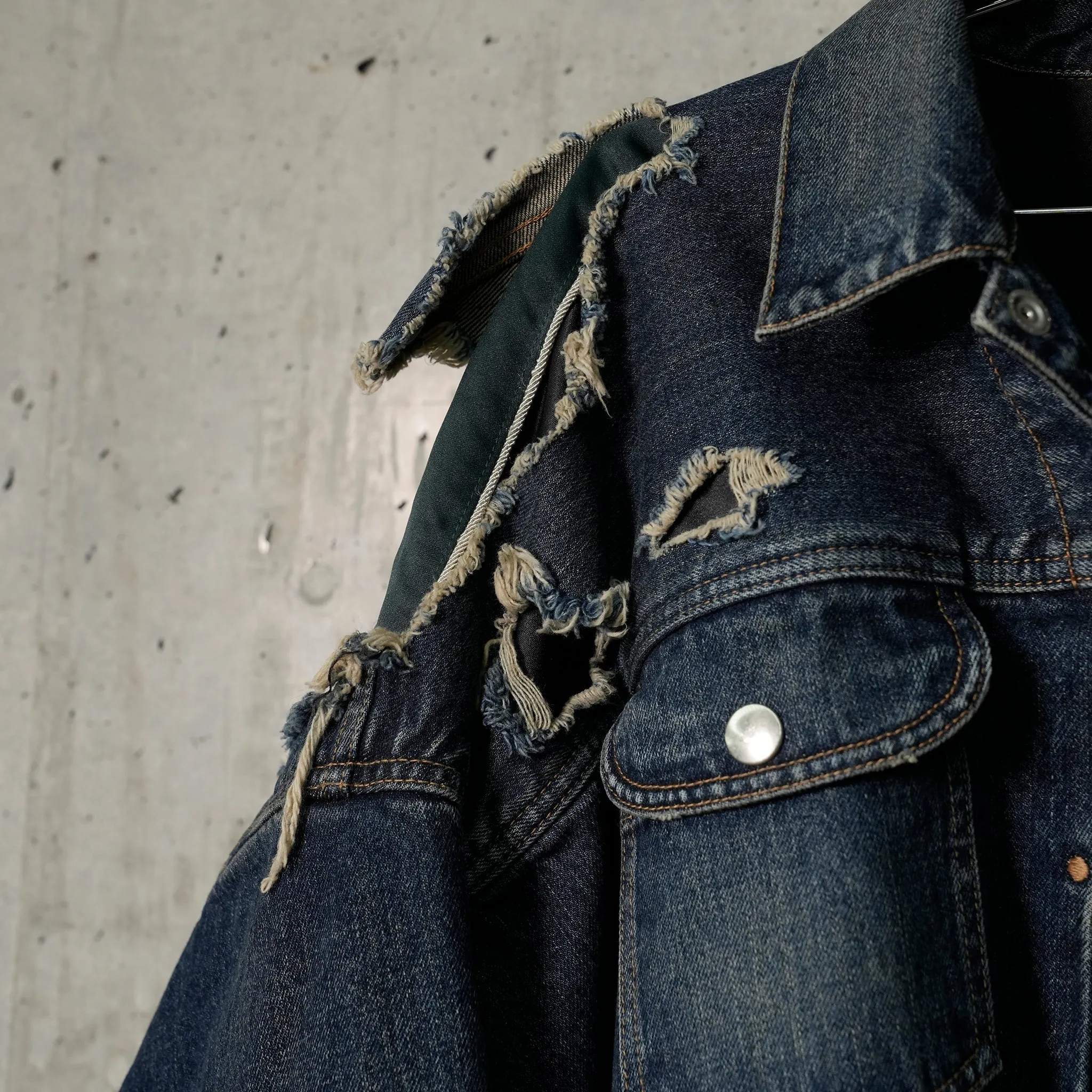 DOUBLE LAYERED JACKET / INDIGO