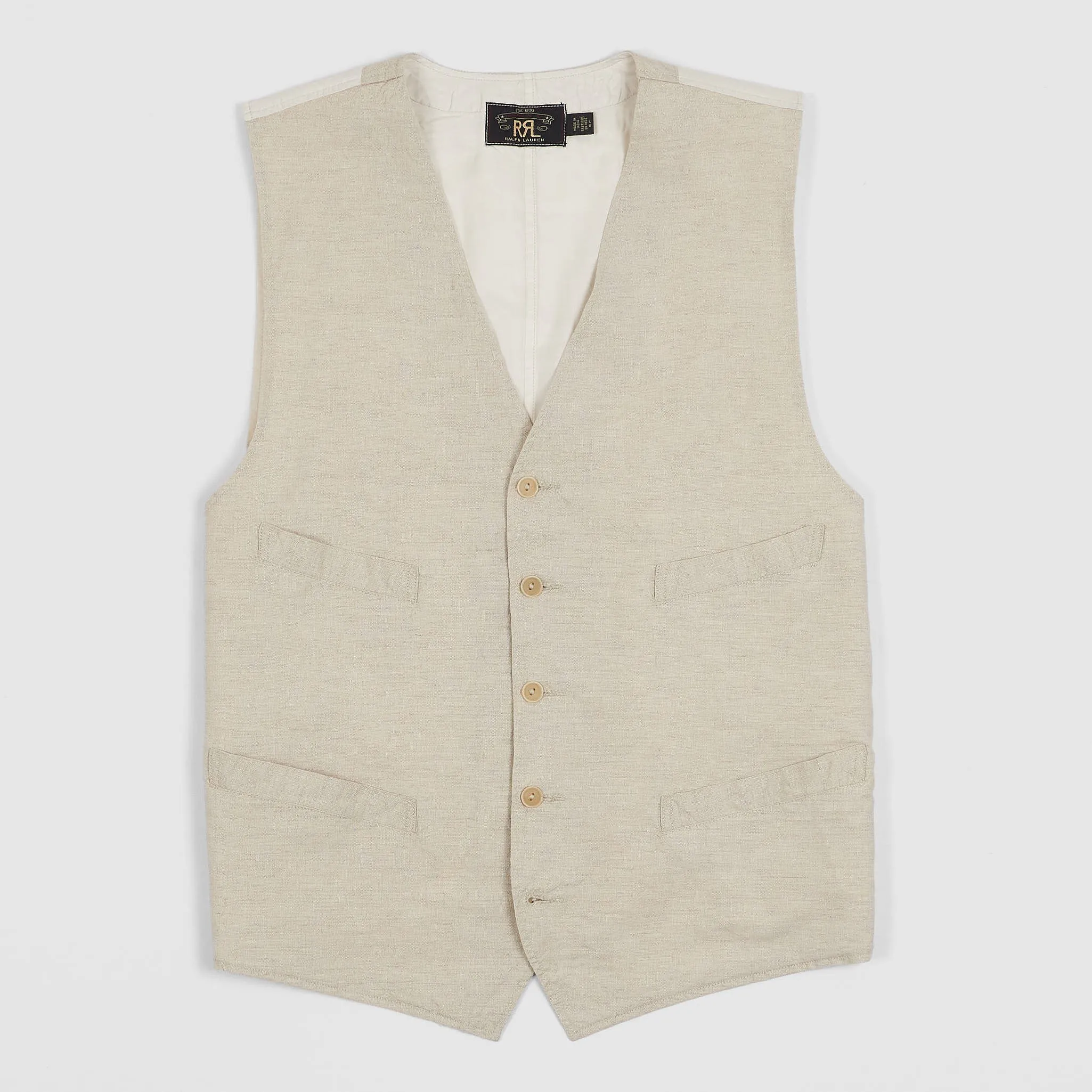 Double RL Jacquard Linen Silk Blend Vest