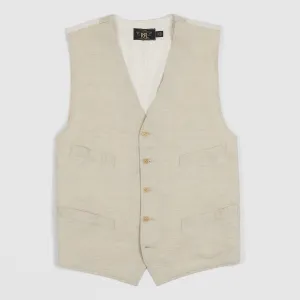 Double RL Jacquard Linen Silk Blend Vest