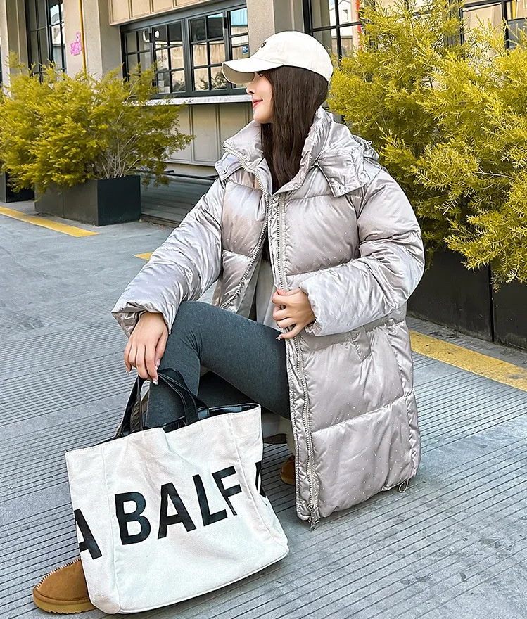 Easy-to-Clean and Relaxed-Fit Puffer Jacket for Women