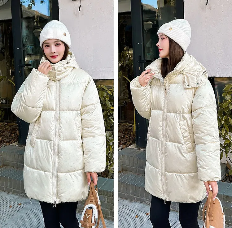 Easy-to-Clean and Relaxed-Fit Puffer Jacket for Women