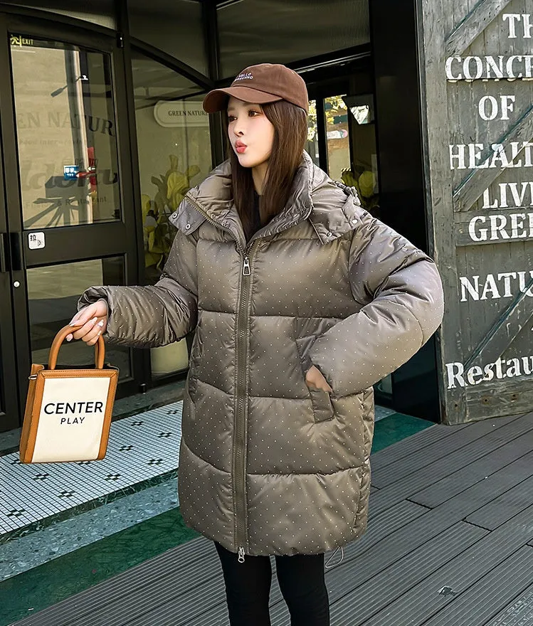 Easy-to-Clean and Relaxed-Fit Puffer Jacket for Women