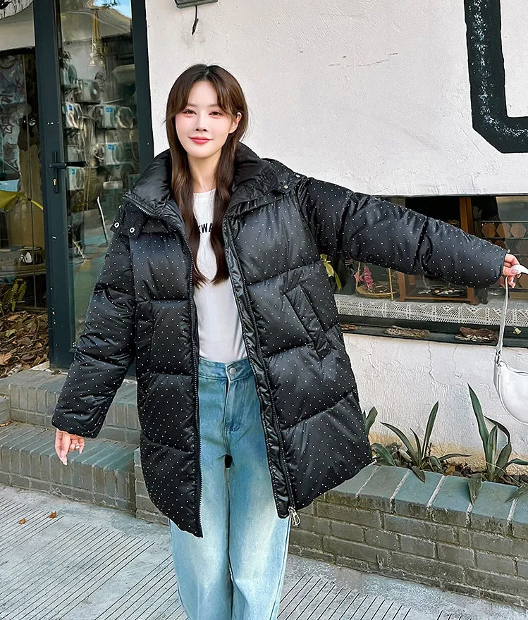 Easy-to-Clean and Relaxed-Fit Puffer Jacket for Women