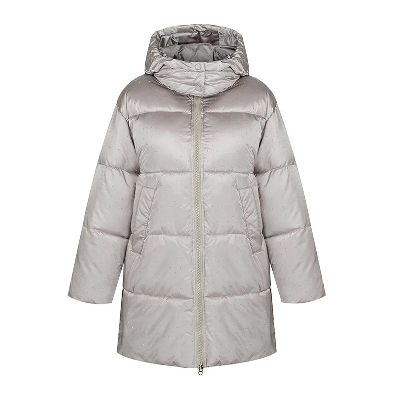 Easy-to-Clean and Relaxed-Fit Puffer Jacket for Women