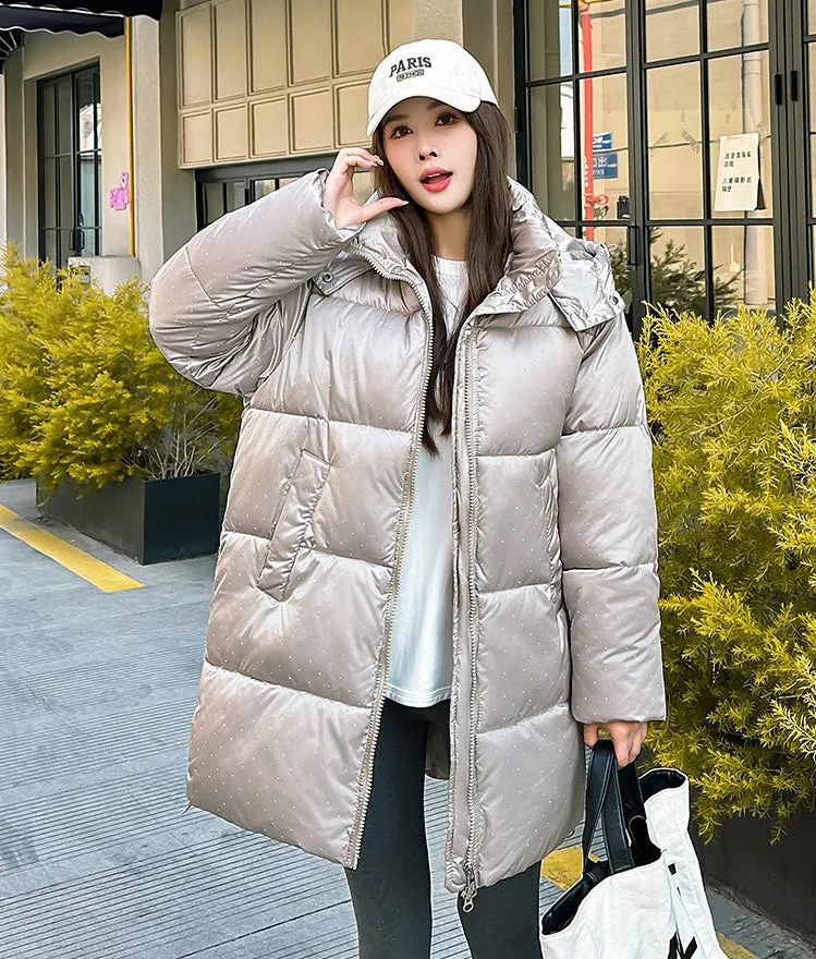 Easy-to-Clean and Relaxed-Fit Puffer Jacket for Women
