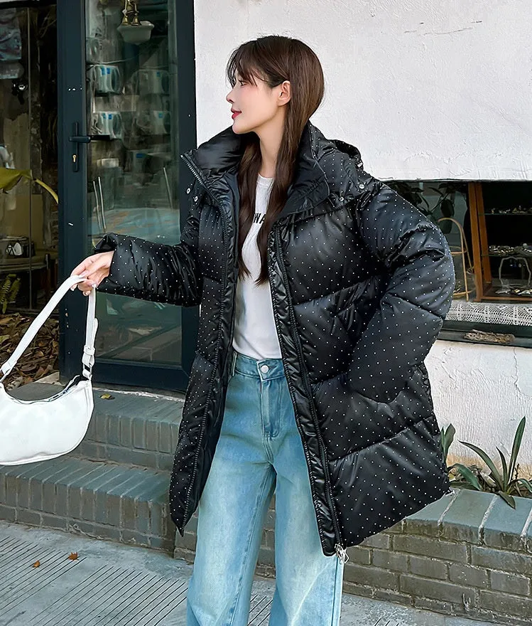 Easy-to-Clean and Relaxed-Fit Puffer Jacket for Women