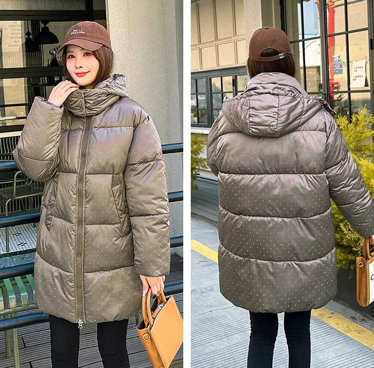 Easy-to-Clean and Relaxed-Fit Puffer Jacket for Women