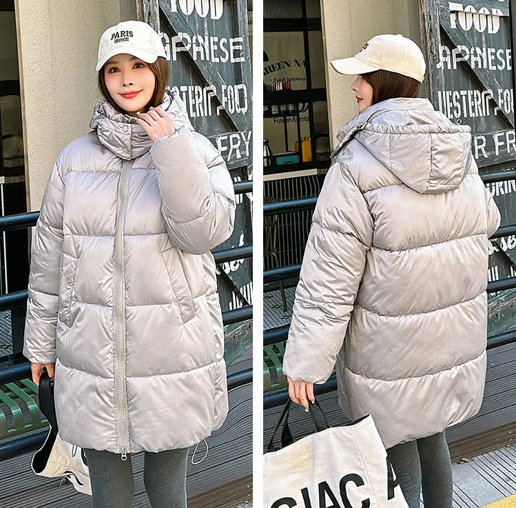 Easy-to-Clean and Relaxed-Fit Puffer Jacket for Women