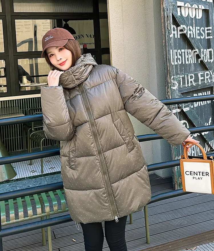 Easy-to-Clean and Relaxed-Fit Puffer Jacket for Women