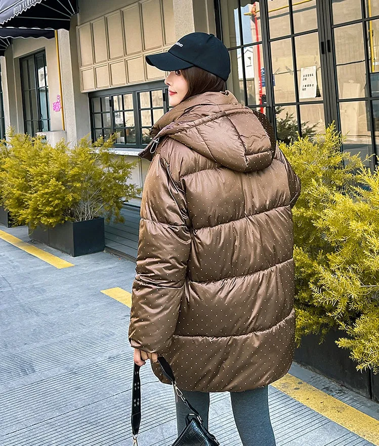 Easy-to-Clean and Relaxed-Fit Puffer Jacket for Women