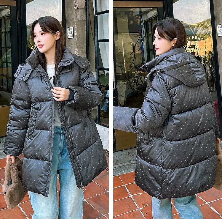 Easy-to-Clean and Relaxed-Fit Puffer Jacket for Women