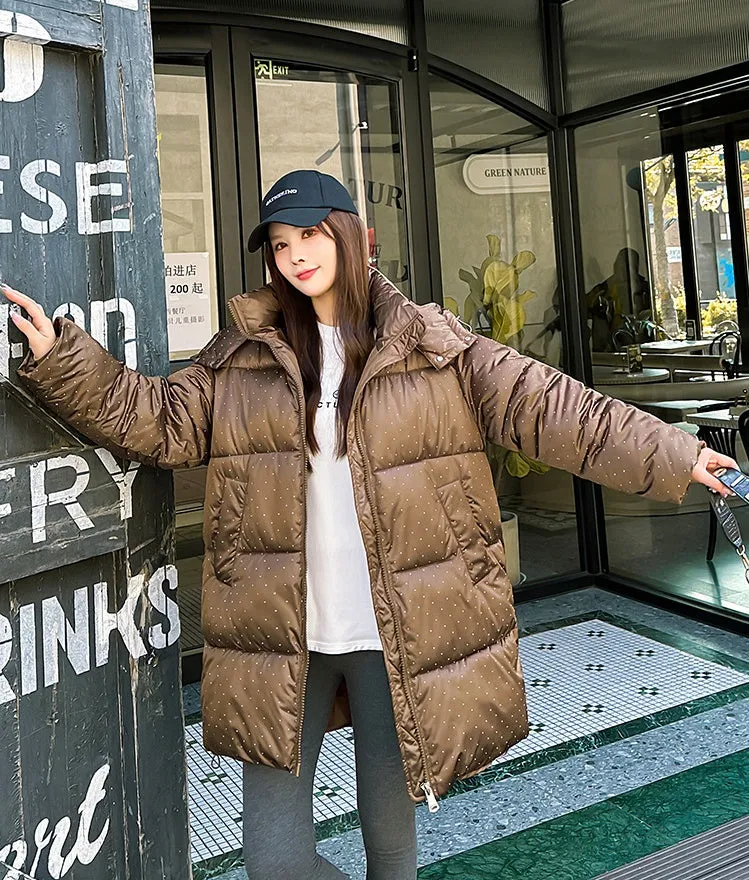 Easy-to-Clean and Relaxed-Fit Puffer Jacket for Women