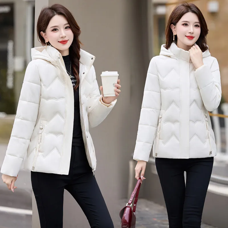 Easy-to-Clean Zip Up Puffer Jacket with Quilted and Windproof Features