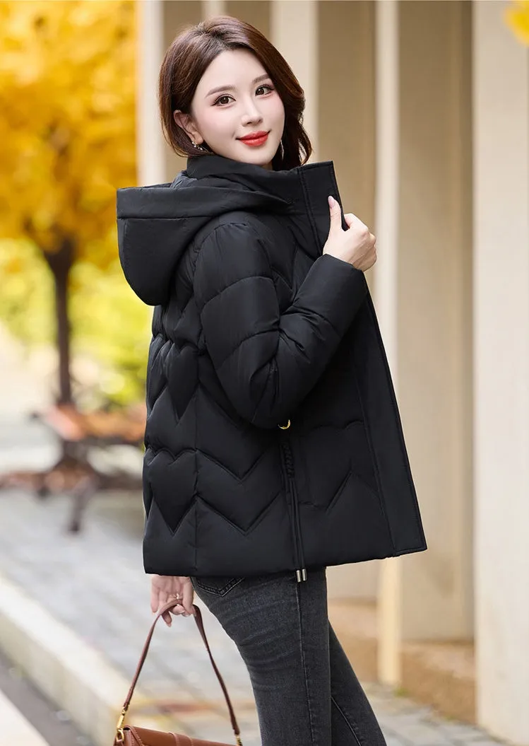 Easy-to-Clean Zip Up Puffer Jacket with Quilted and Windproof Features