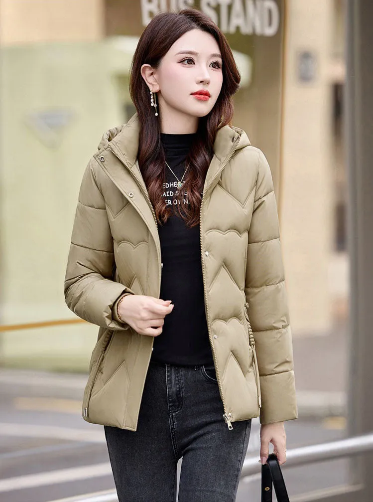 Easy-to-Clean Zip Up Puffer Jacket with Quilted and Windproof Features