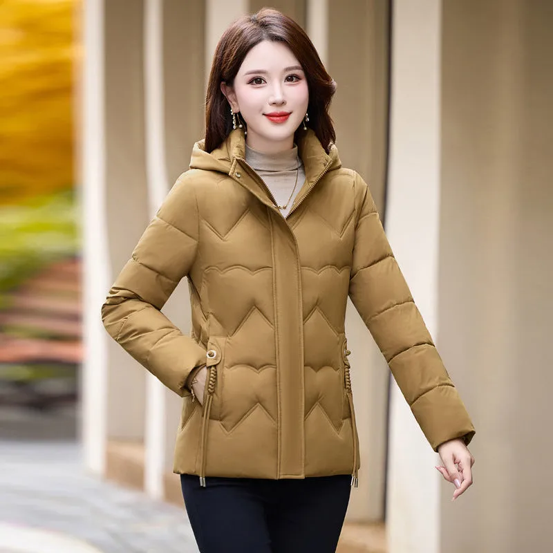 Easy-to-Clean Zip Up Puffer Jacket with Quilted and Windproof Features