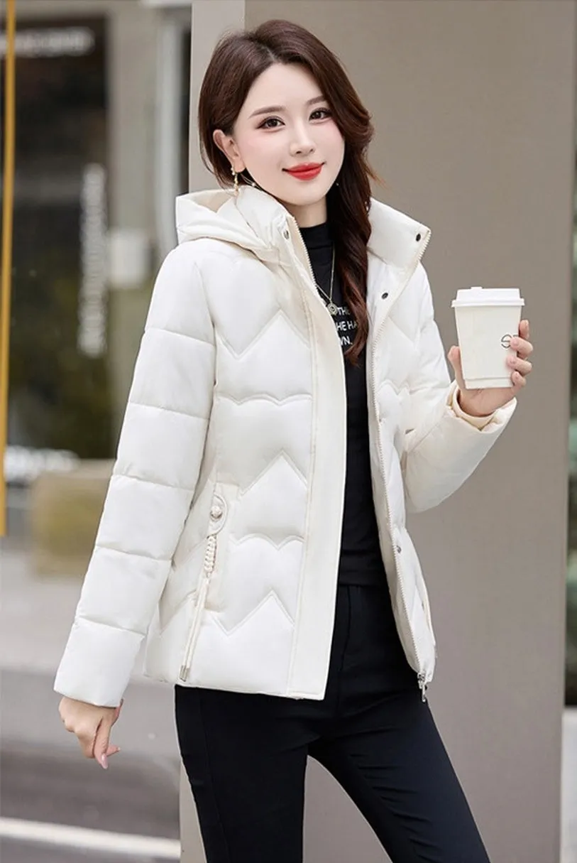 Easy-to-Clean Zip Up Puffer Jacket with Quilted and Windproof Features