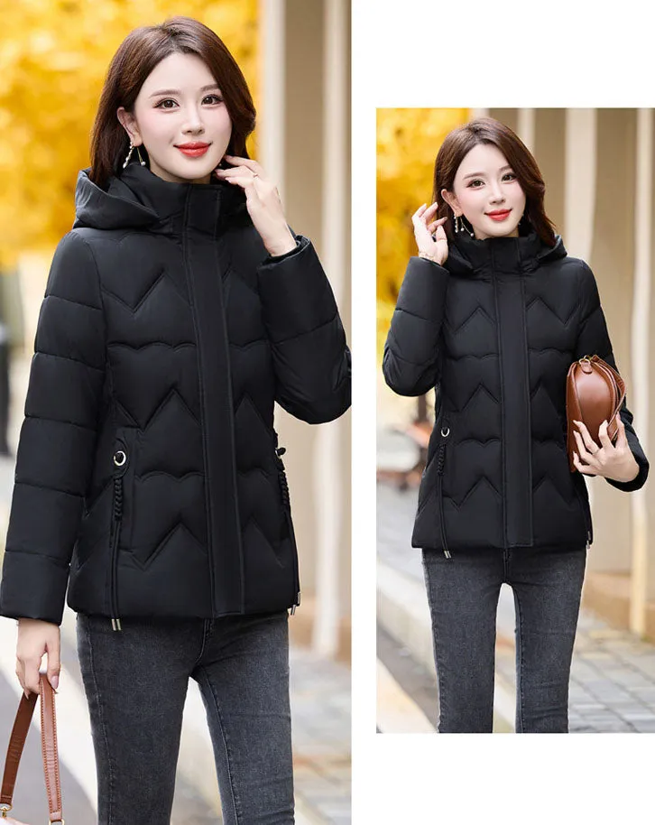 Easy-to-Clean Zip Up Puffer Jacket with Quilted and Windproof Features