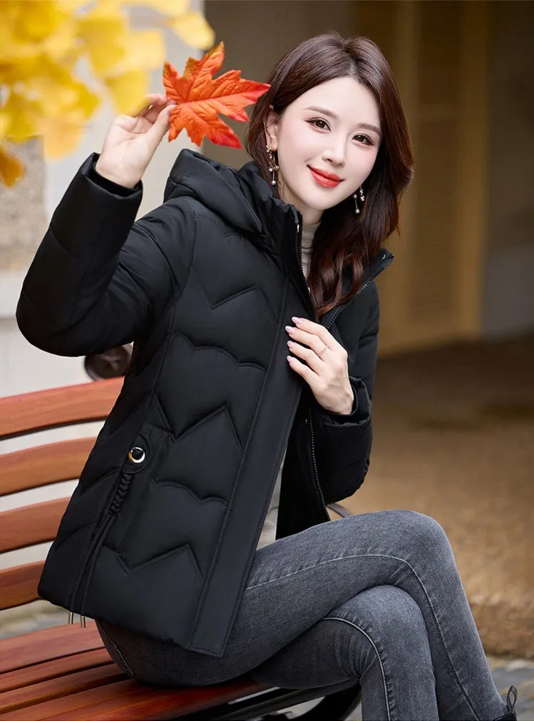 Easy-to-Clean Zip Up Puffer Jacket with Quilted and Windproof Features