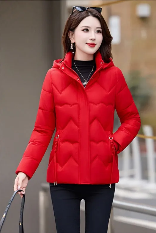 Easy-to-Clean Zip Up Puffer Jacket with Quilted and Windproof Features