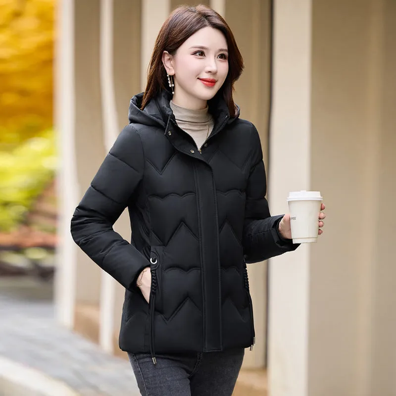 Easy-to-Clean Zip Up Puffer Jacket with Quilted and Windproof Features