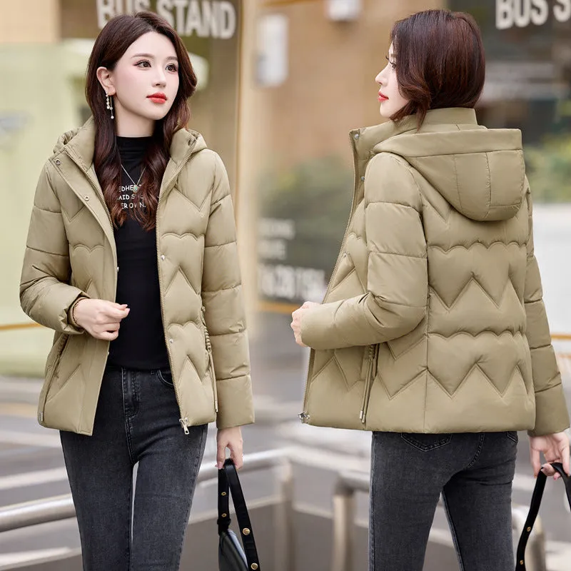 Easy-to-Clean Zip Up Puffer Jacket with Quilted and Windproof Features