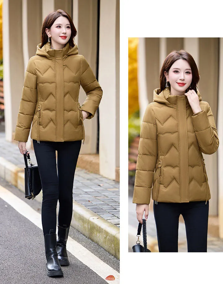 Easy-to-Clean Zip Up Puffer Jacket with Quilted and Windproof Features