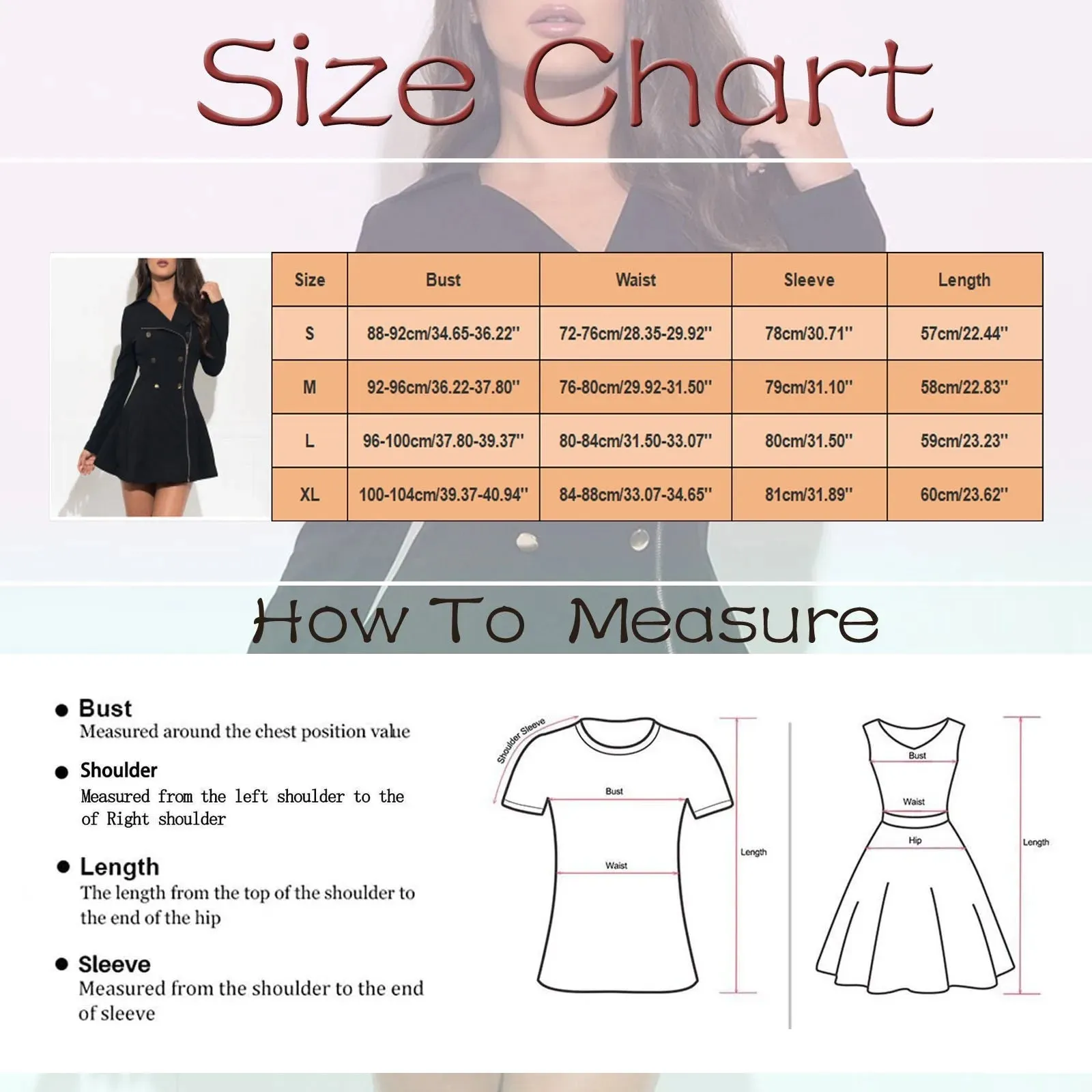 Elegant Women Black Slim Trench Coats Autumn Fashion Side Zipper Lapel Double Breasted Slim A-Line Mini Dress Commute Overcoats