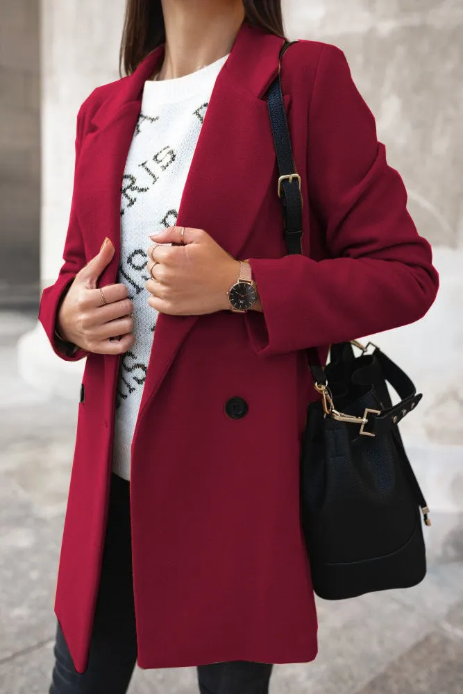 Elianna - Classic Double-Breasted Coat