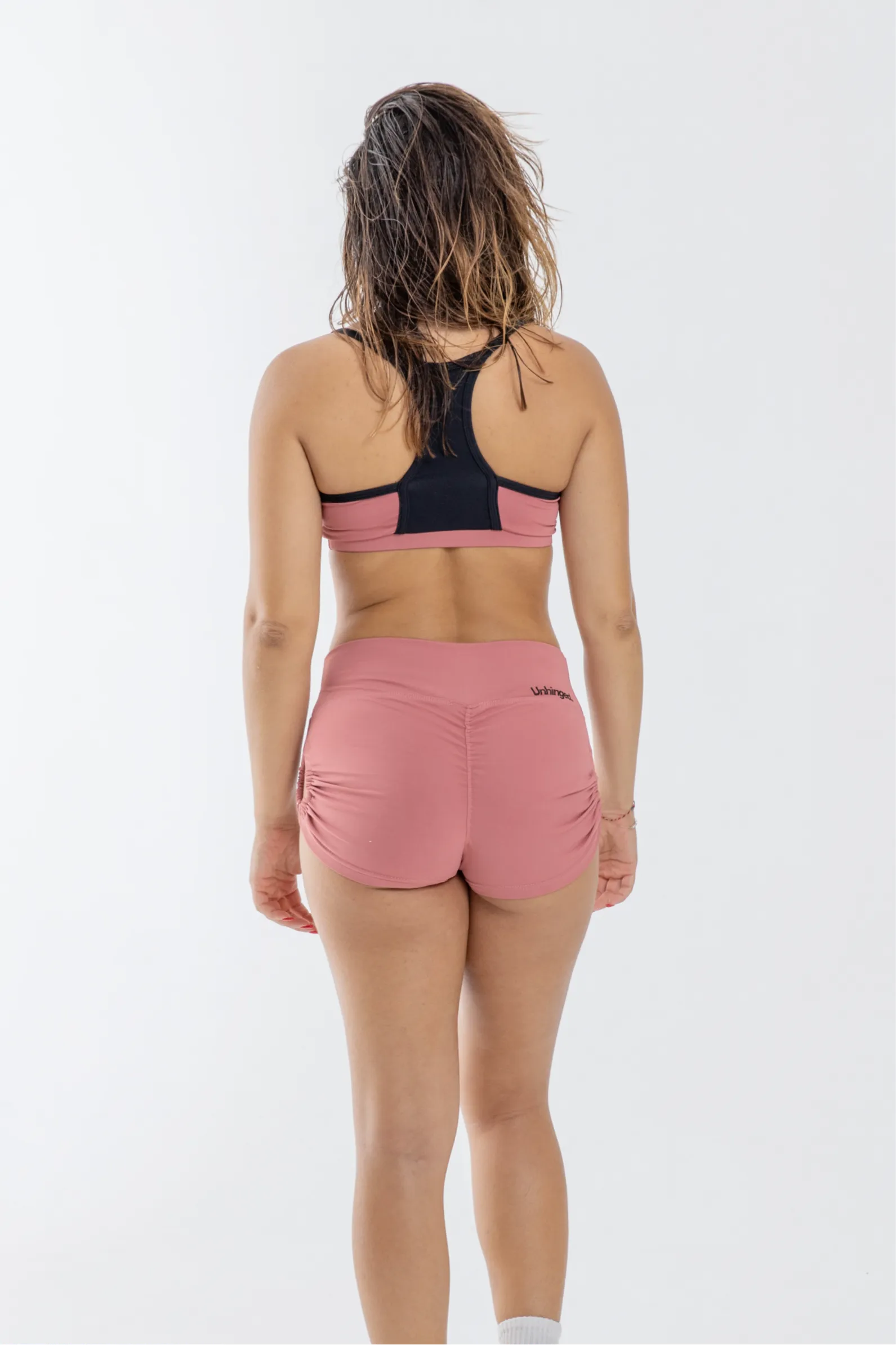 Elly Shorts with Side Hole: Nude/Black