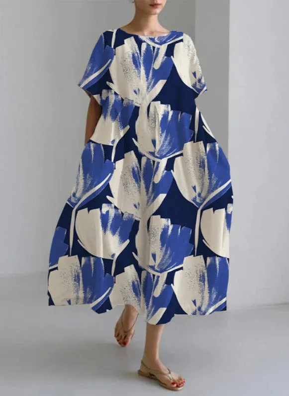 Emerenciana® | Loose Dress With A Round Neckline