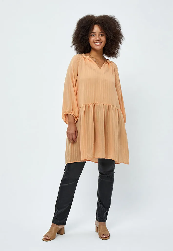 Emma Dress Curve - Peach Cobbler