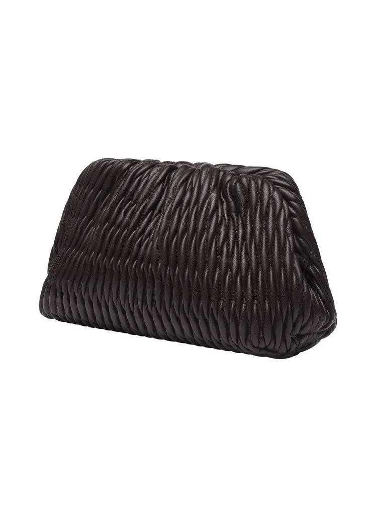 Enzo Clutch Bag in Chocolate Plum