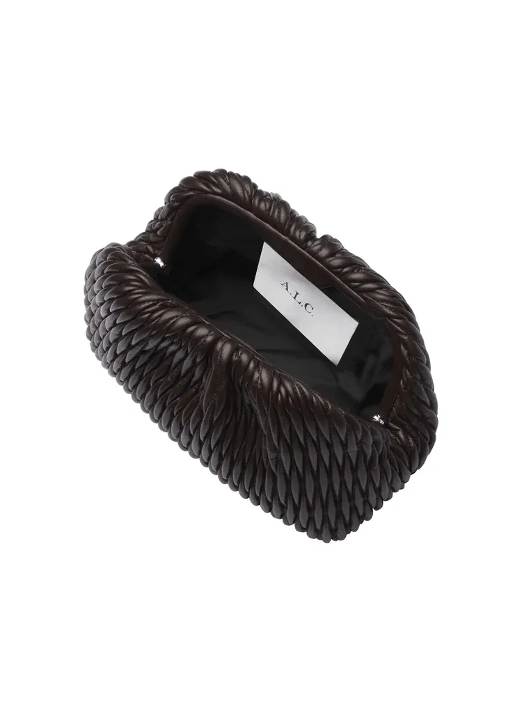 Enzo Clutch Bag in Chocolate Plum