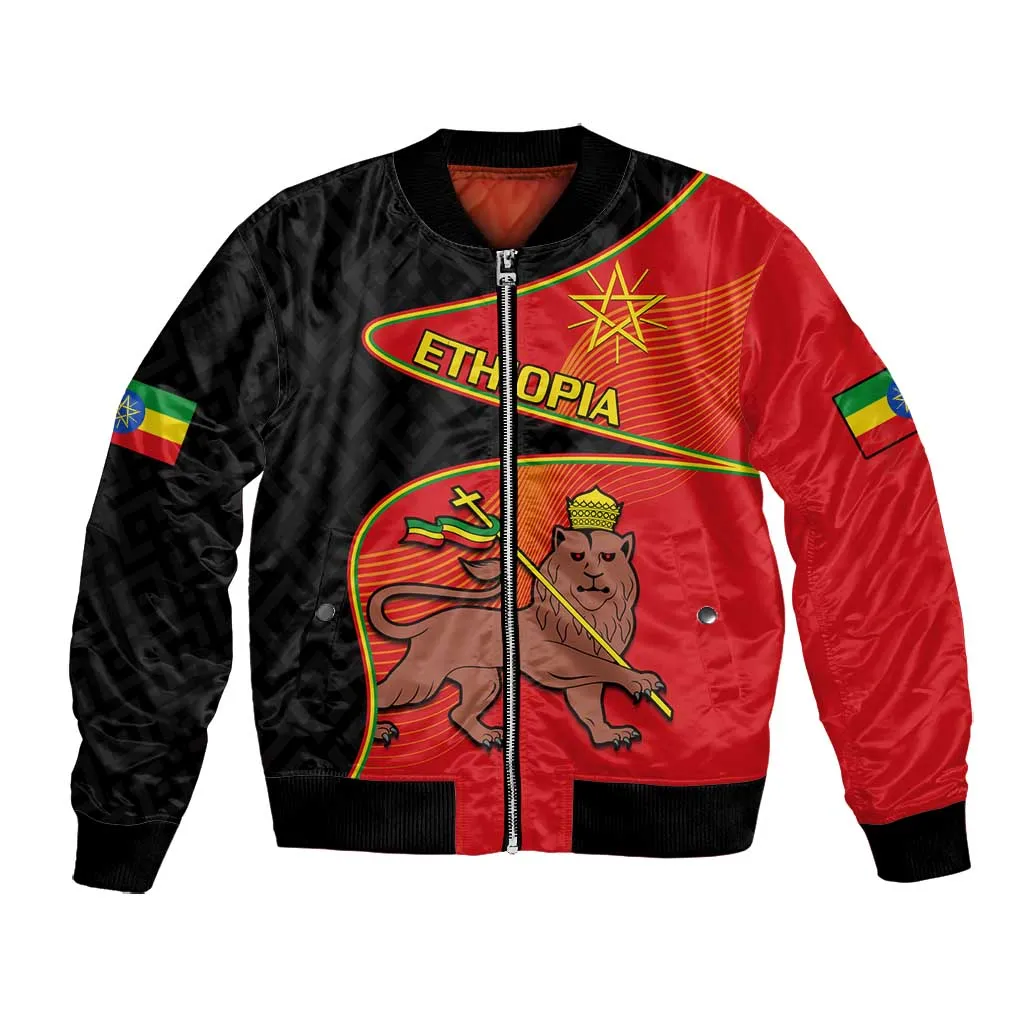Ethiopia Derg Downfall Day Bomber Jacket Ethiopian Lion of Judah LT14