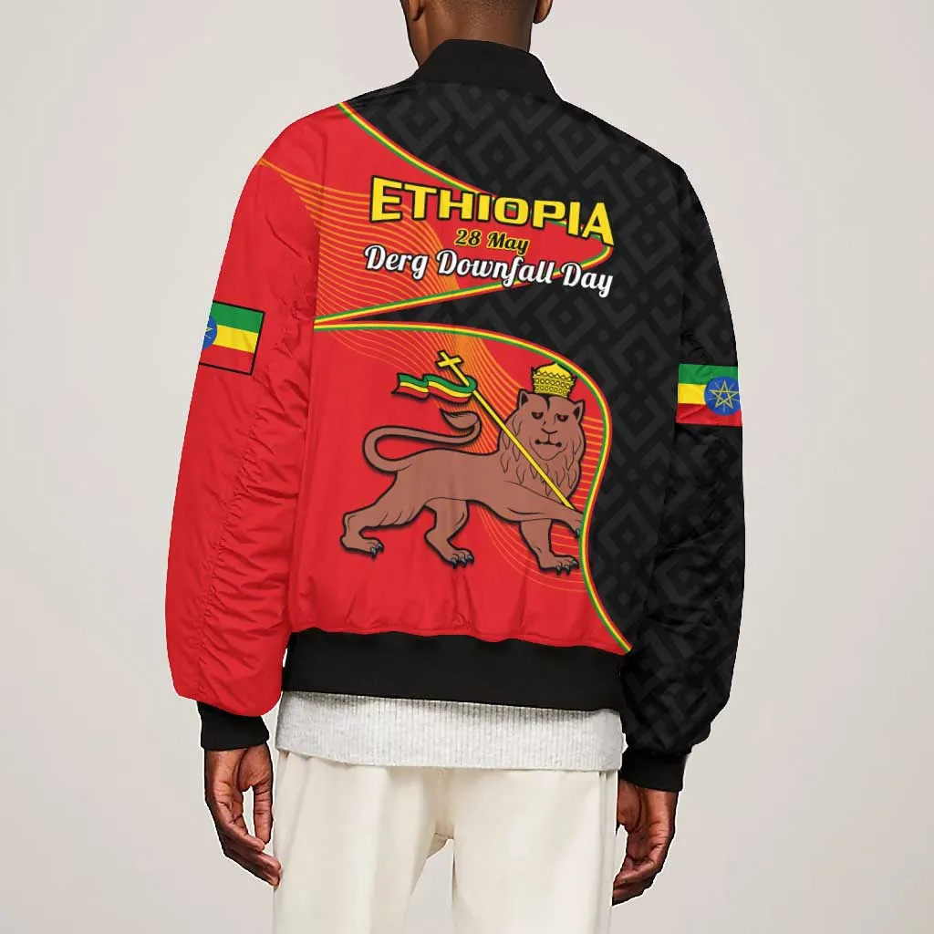 Ethiopia Derg Downfall Day Bomber Jacket Ethiopian Lion of Judah LT14