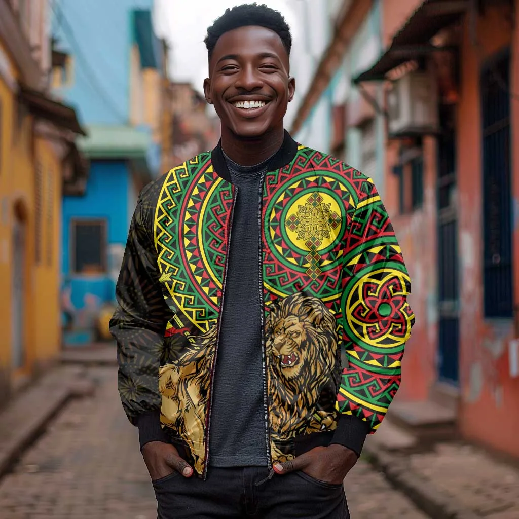 Ethiopia National Day Bomber Jacket Lion Of Judah African Pattern LT01